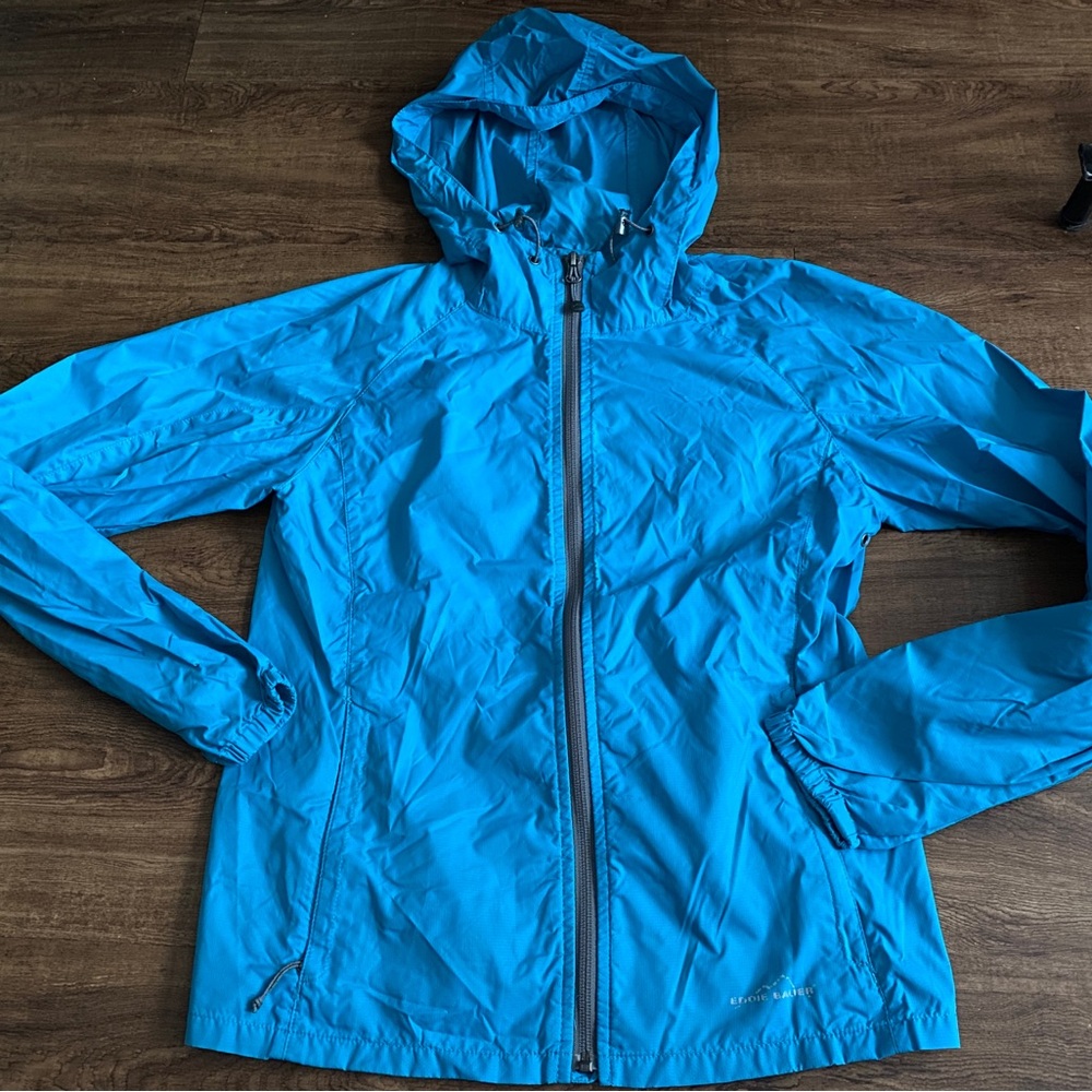 Eddie Bauer Lightweight Women's Hooded Jacket - Bright Blue XS